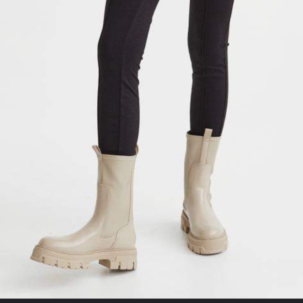 H&M Brand New Beige Platform Boots